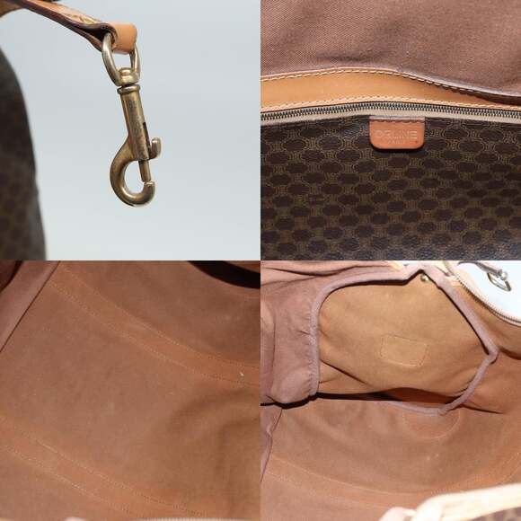 CELINE Macadam Canvas Boston Bag Pvc Leather Brown - Picture 12 of 13